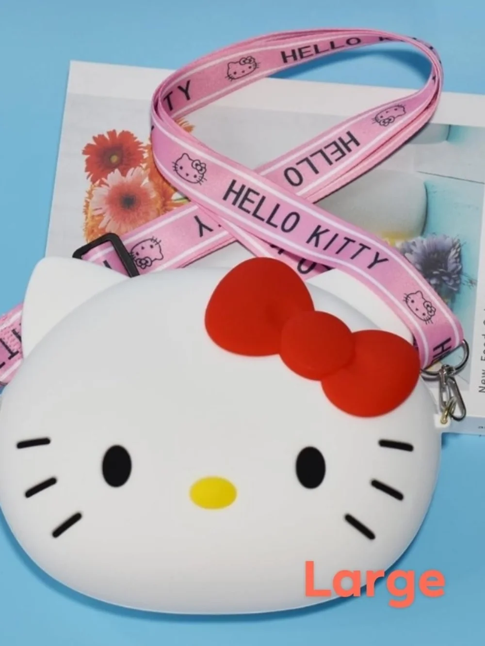 Hello Kitty Kids Crossbody Bag Set in White and Red - Party Favors (5 Pack)